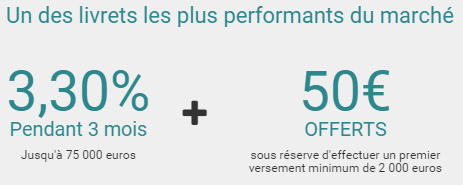 Livret épargne BforBank : nouvelle offre au taux de 3.30% + 50 € offerts !