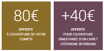 BforBank : 120€ offerts lors de l'ouverture conjointe d'un compte courant et d'un livret à 3%