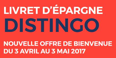 Livret épargne DISTINGO : 3.20% + 40 € à saisir avant le 3 mai prochain !